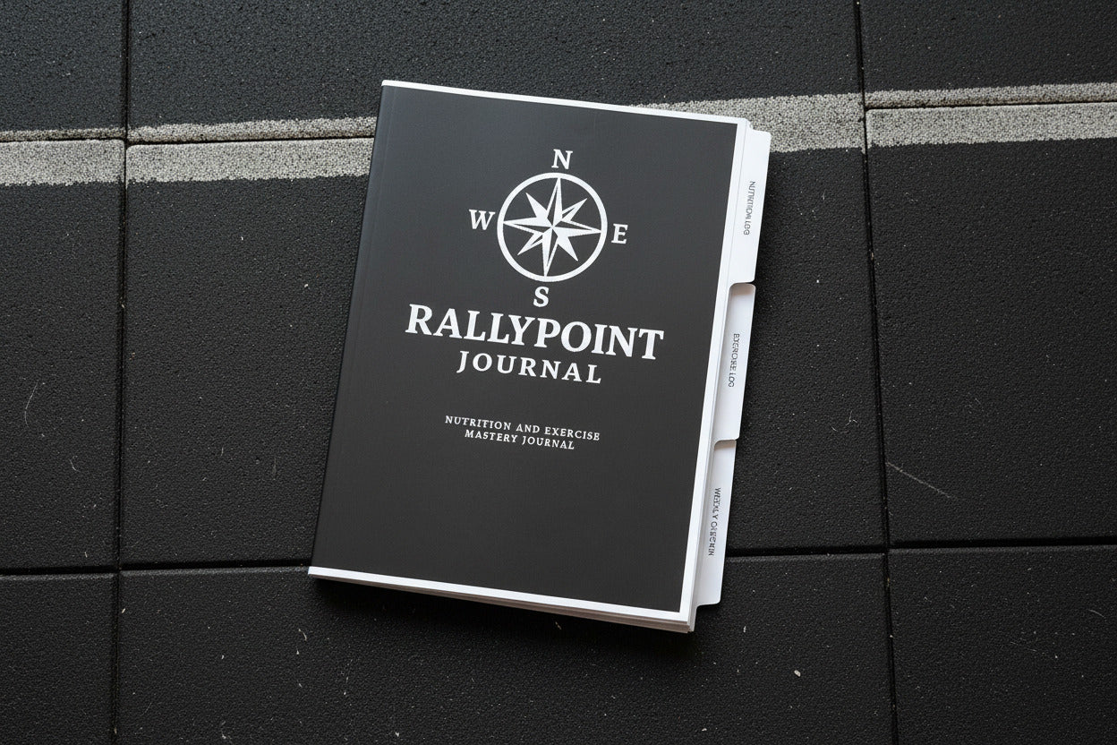Rallypoint Journal with a compass design on a white background
